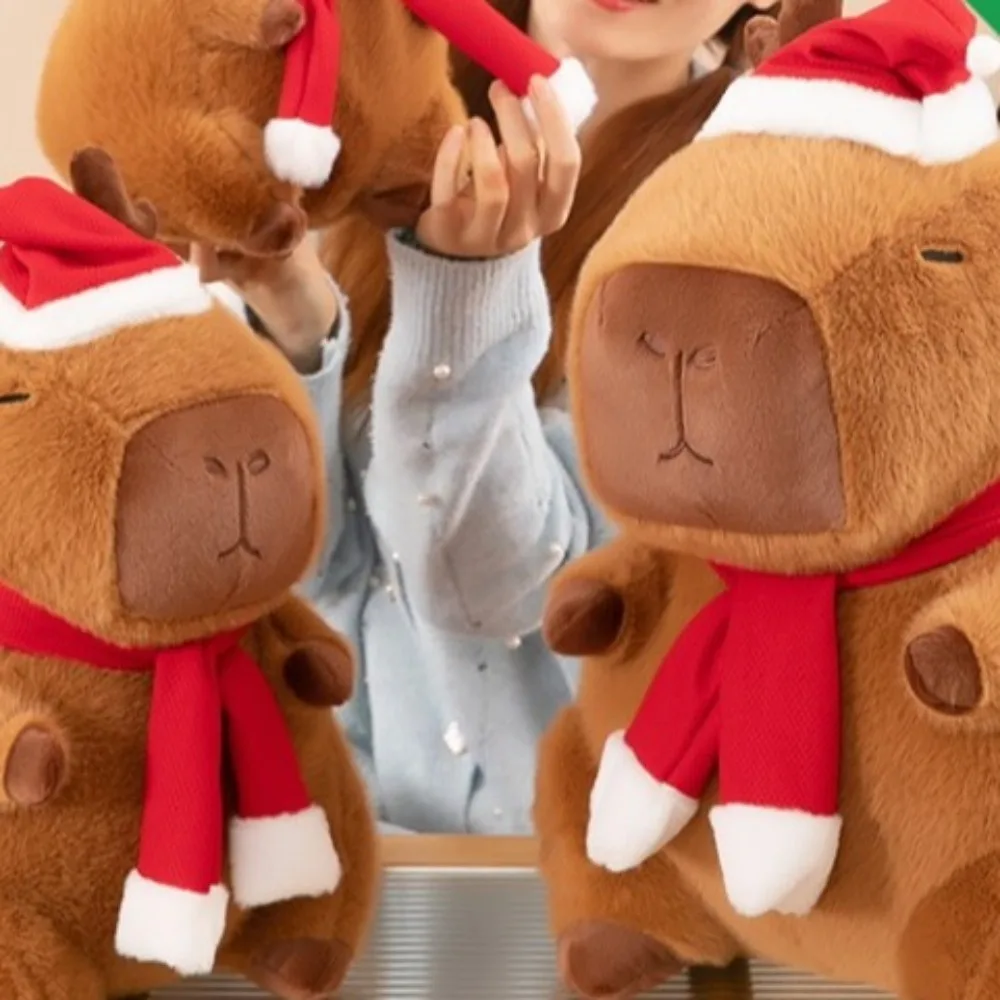 

Sleeping Pillow Dress Up Christmas Capybara Cartoon Simulation Capybara Fluffy Soft Capibara Fluffty Doll Birthday Gift
