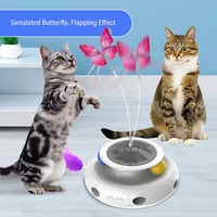 3 in 1 Smart Cat Toys Automatic Fluttering Butterfly Feather Fun Ball Toy Set For Cat Electronic Interactive Pet Toy Accessories 3