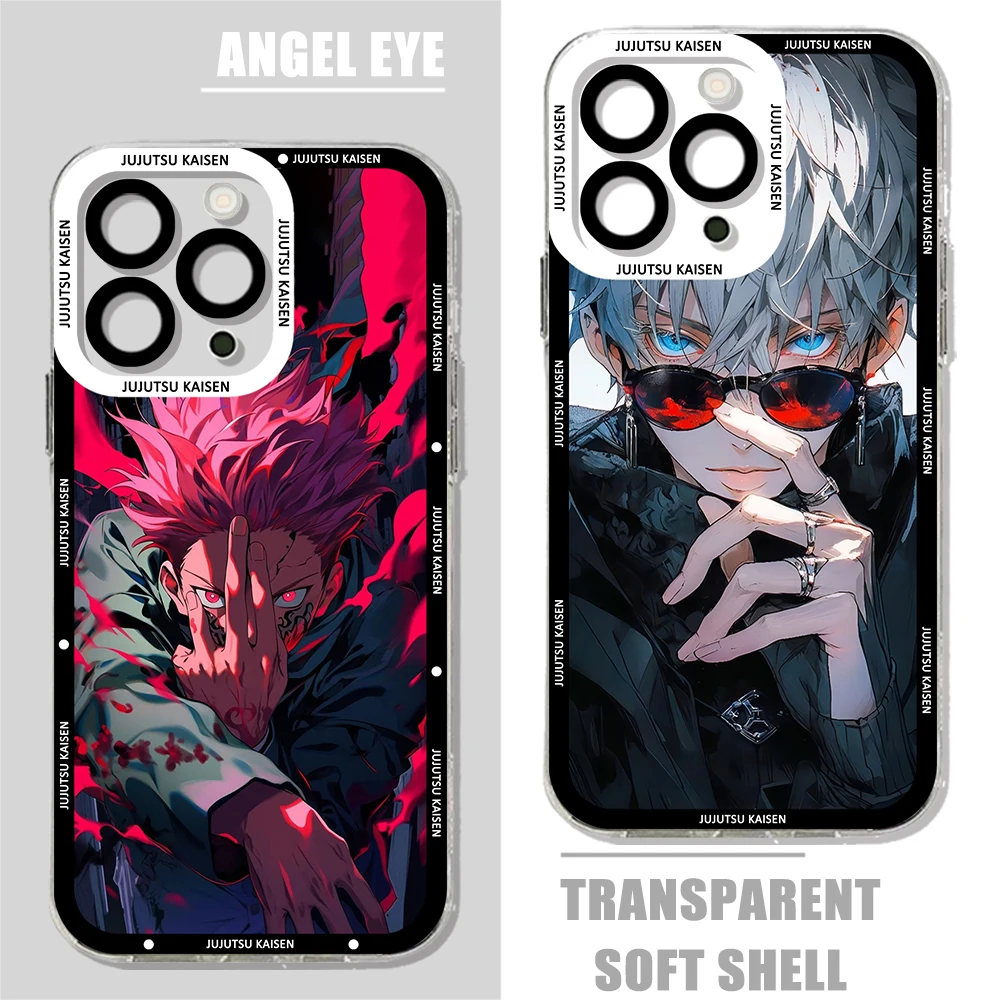 Custodia per telefono Anime Jujutsu Kaisen per Redmi Note 12 11 10 9 Pro 7 8 9C 10C 12C 13C 4G 5G Cover trasparente in Silicone morbido