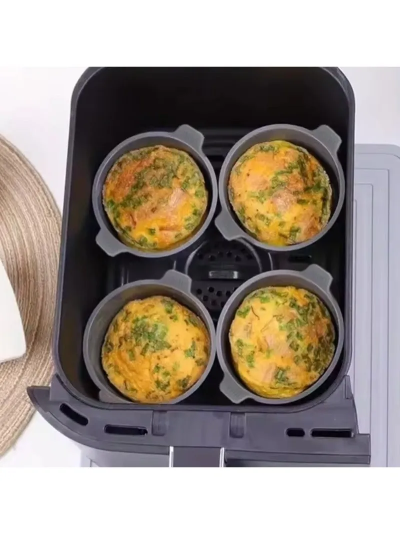 Moule à œufs en Silicone, tasses à œufs pochés pour friteuse à Air, étuis à muffins Ramekins antiadhésifs pour la cuisson, petit déjeuner, Gadget de cuisine