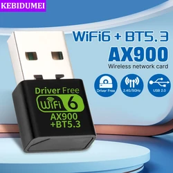 900Mbps WiFI USB Adapter Bluetooth 5.3 Wireless Network Card Dual Band 2.4G 5GHz Driver Free USB Dongle WiFi 6 for PC Win 10 11