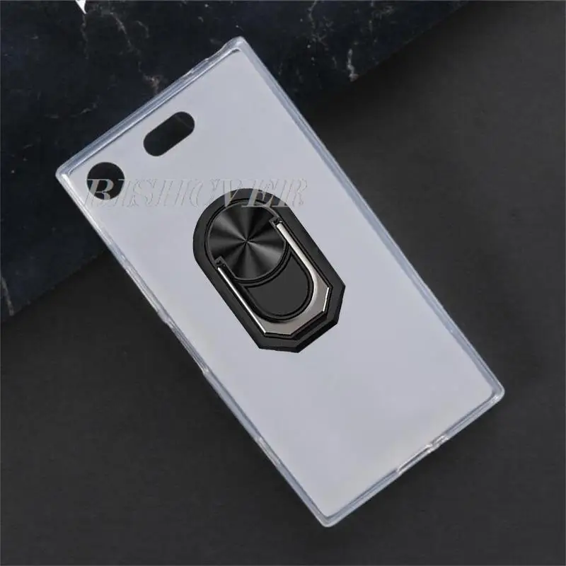 For Sony Xperia XZ1 Compact Mini G8441 D5503 Back Ring Holder Bracket Phone Case Smartphone TPU Soft Silicone Cover