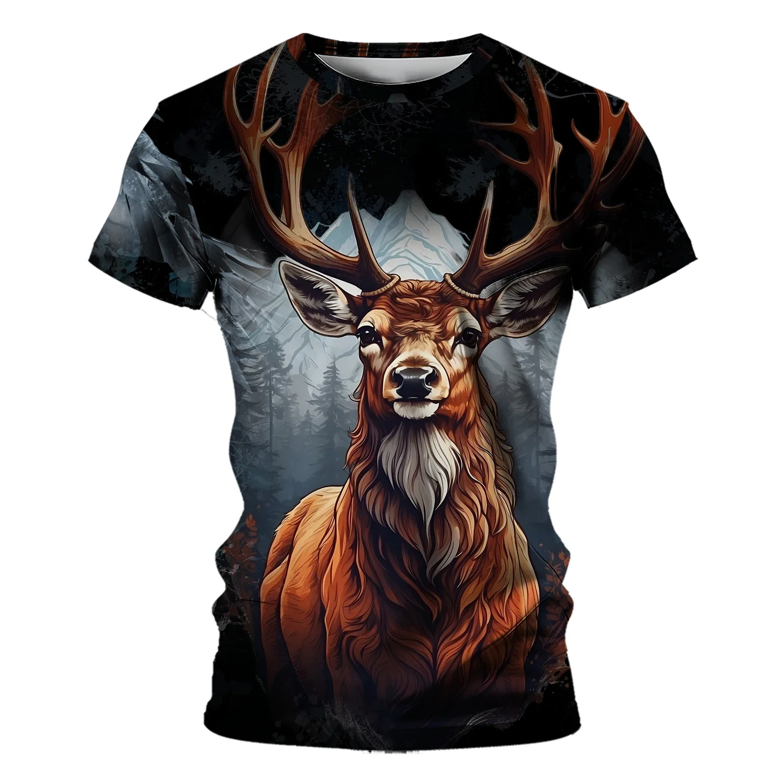 Official-website Scary Youngla Gym Lion Men's Fox T-shirts for Men Wolf 3D Printing Exquisite Design Cool Causal Deer Clothing