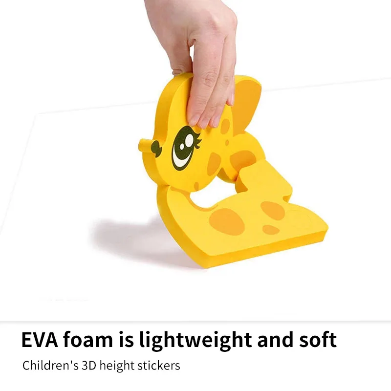 Adesivi murali tridimensionali 3D rimovibili per altezza cartone animato Adesivi murali autoadesivi per altezza bambino con aspirazione magnetica per bambini