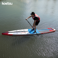 KOETSU Inflatable Surfboard Paddle Carbon Board Paddle Kayak Racing Surf Stand Board Accessories Inflatable Boat 12ft 14ft PVC
