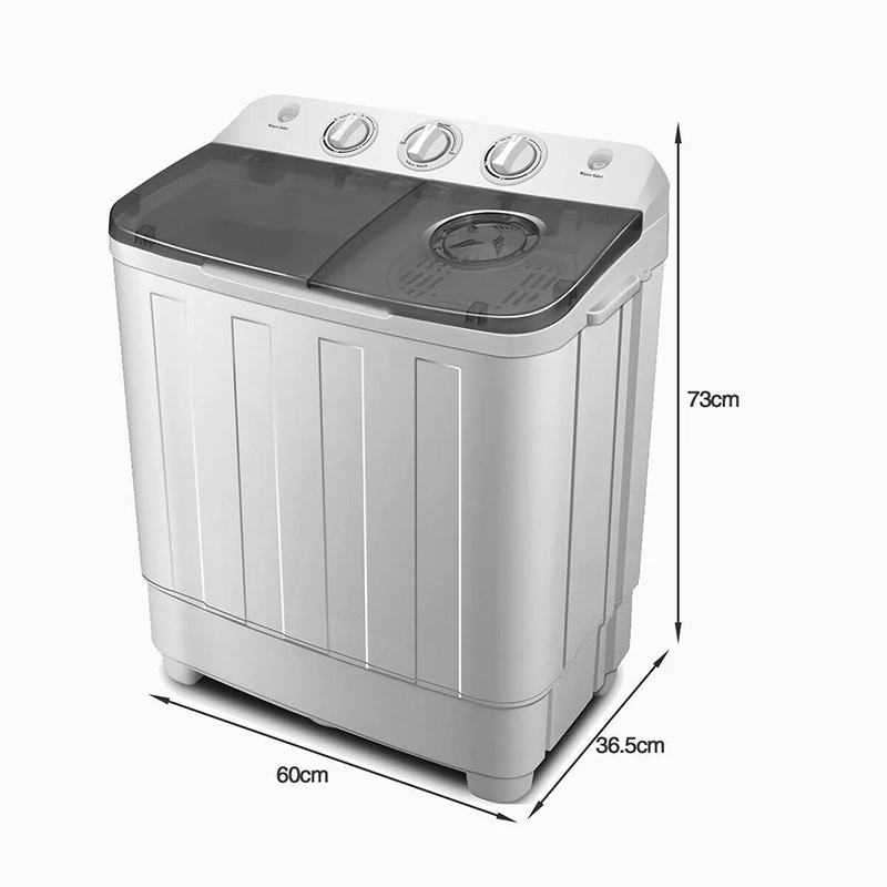 2-in-1 Portable Semi-automatic Washing Machine and Dryer Combo Portable Washing Machine with Drainage Pump Washer