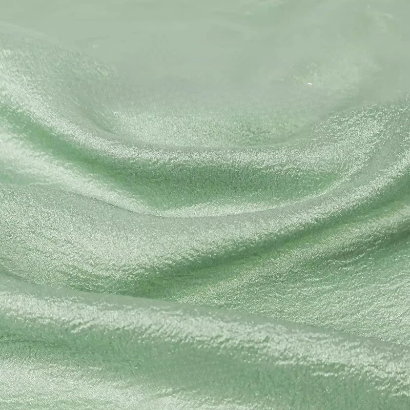 

Green Purple Gray Iridescent Textured Draping Chiffon Fabric Soft Sheer Material for Fashion Dress Designer Clothing