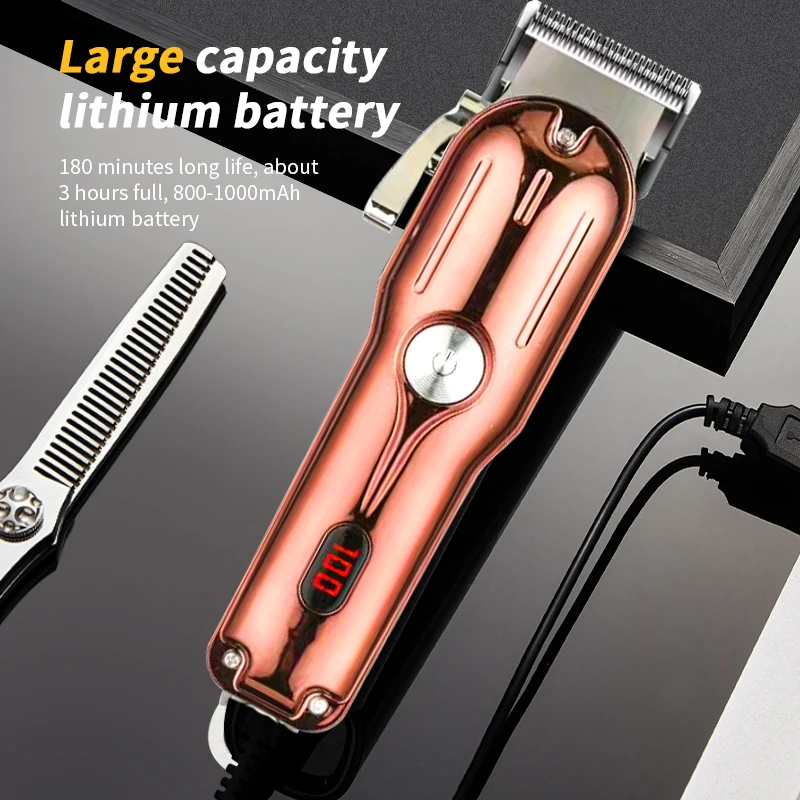 ماكينة قص الشعر الكهربائية من WAIKIL للرجال ماكينة قص الشعر المهنية ماكينة تهذيب الشعر بدون أسلاك قابلة للشحن حلاق قابل للتعديل