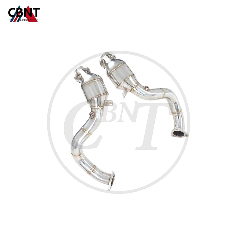 CBNT Catted/Catless Downpipe Exhaust-pipe with Catalytic Converter SS304 for Aston Martin DB11 Vantage 4.0T V8 Exhaust Systems