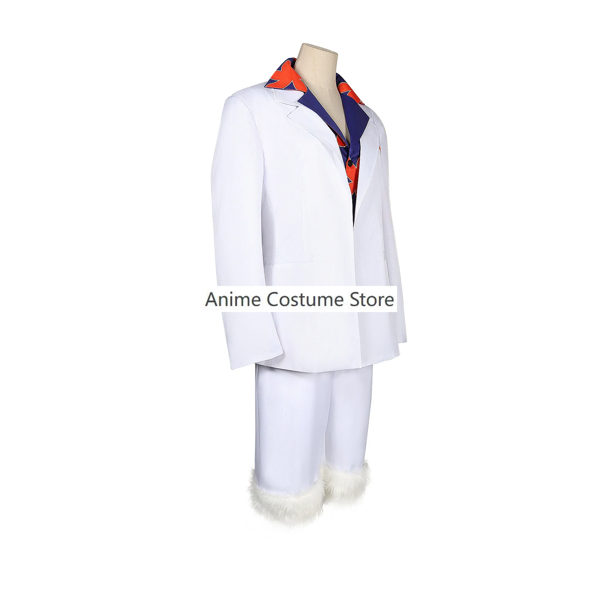 Anime Affe d. Ruffy Cosplay Kostüm Strohhut Junge Print Shirt weiße Uniform komplette Set erwachsenen Mann Halloween Karneval Anzug