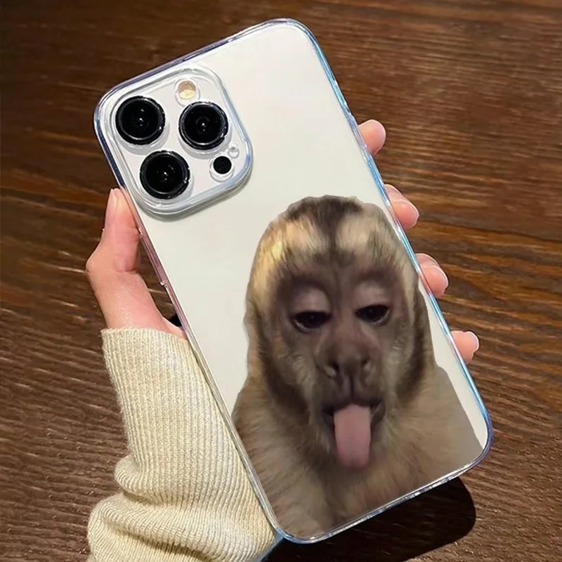 

Animal monkey pattern phone case for iPhone 17 16 15 14 13 12 11 Pro/ Max/Plus shock-proof rear cover anti-fingerprint
