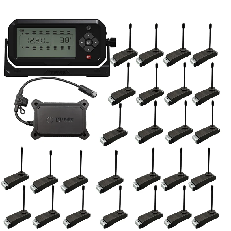 26 Wheels Internal Strap Type Bundled Sensors Truck Trailer TPMS Tire Pressure System Alarm System