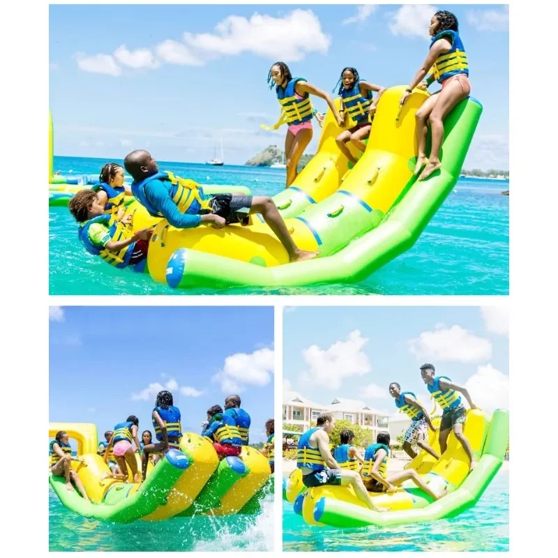 Water Park Inflatable Watermelon Toy Seesaw Triangle Slide Pirate Ship Dolphin Trampoline Children's Play Equipment