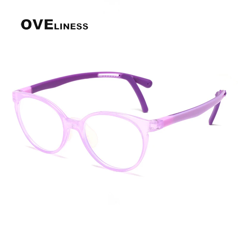 

Anti Blue Light Kids Glasses Round Children Boy Girls Frame Reflective Blocking Eyeglasses frames Filter TR90 Frame eyewear