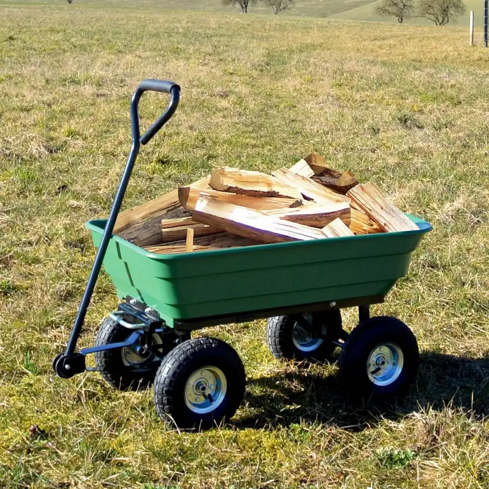 

Directly Supplied New Household Multi-Functional Folding Garden Tool Car Trolley Four-Wheel Trailer Plastic Dump Truck Home Use