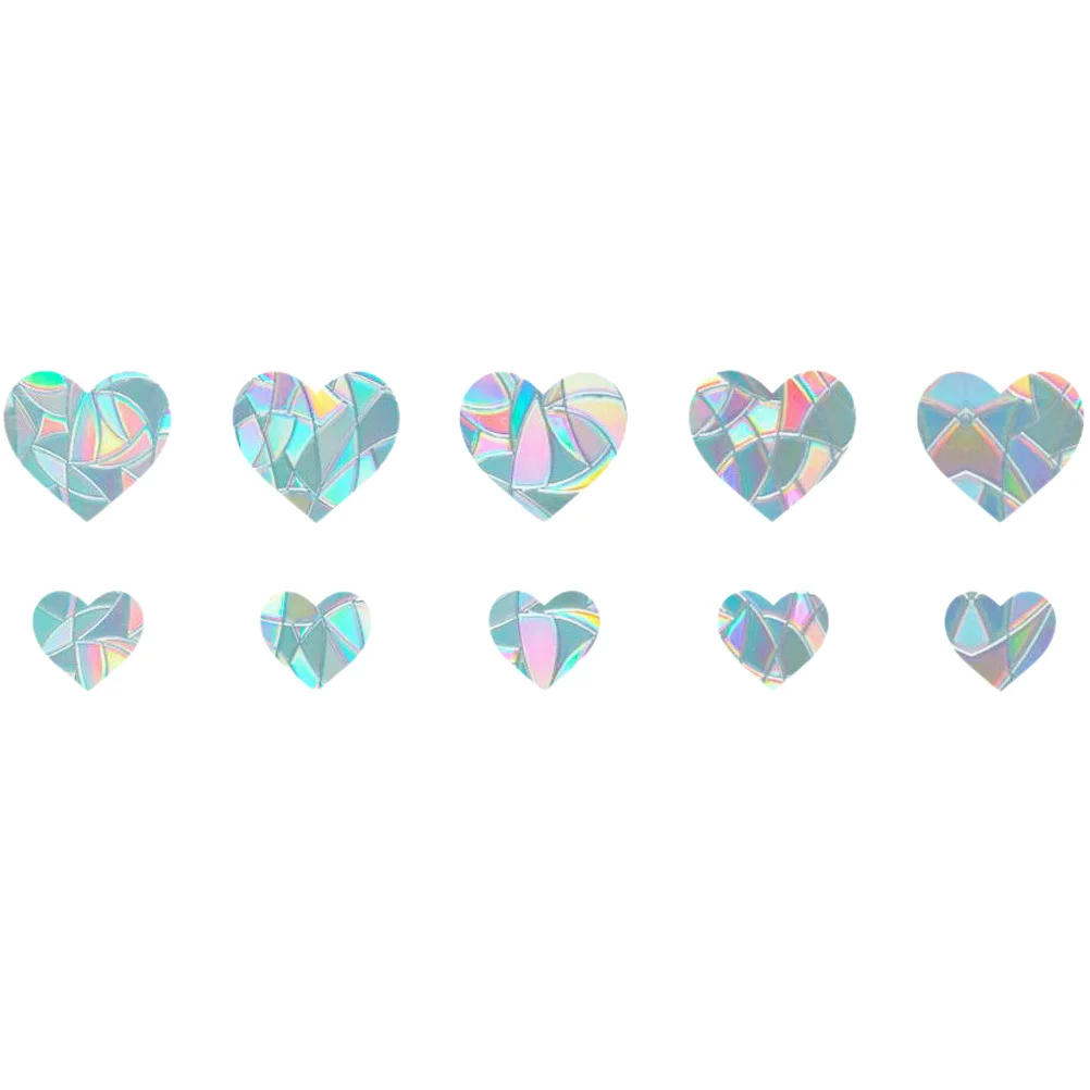 10pcs Anti Bird Strike Glass Stickers Decals Window Cling Non Adhesive Static Cling Sticker Pet Removable Decorative