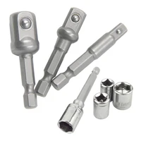 3PC Hexagonal Handle Natural Color Extension Rod 50mm Adapter 1/2 Screwdriver 3/8 Square Head 1/4 Sleeve Electric Tool Accessori