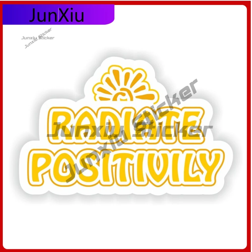 

Radiate Positivity Vinyl Graphic Decals V125 Motorcycle Stickers Custom Vehicle Decals Laptop Bumper Sticker Funny Decoration
