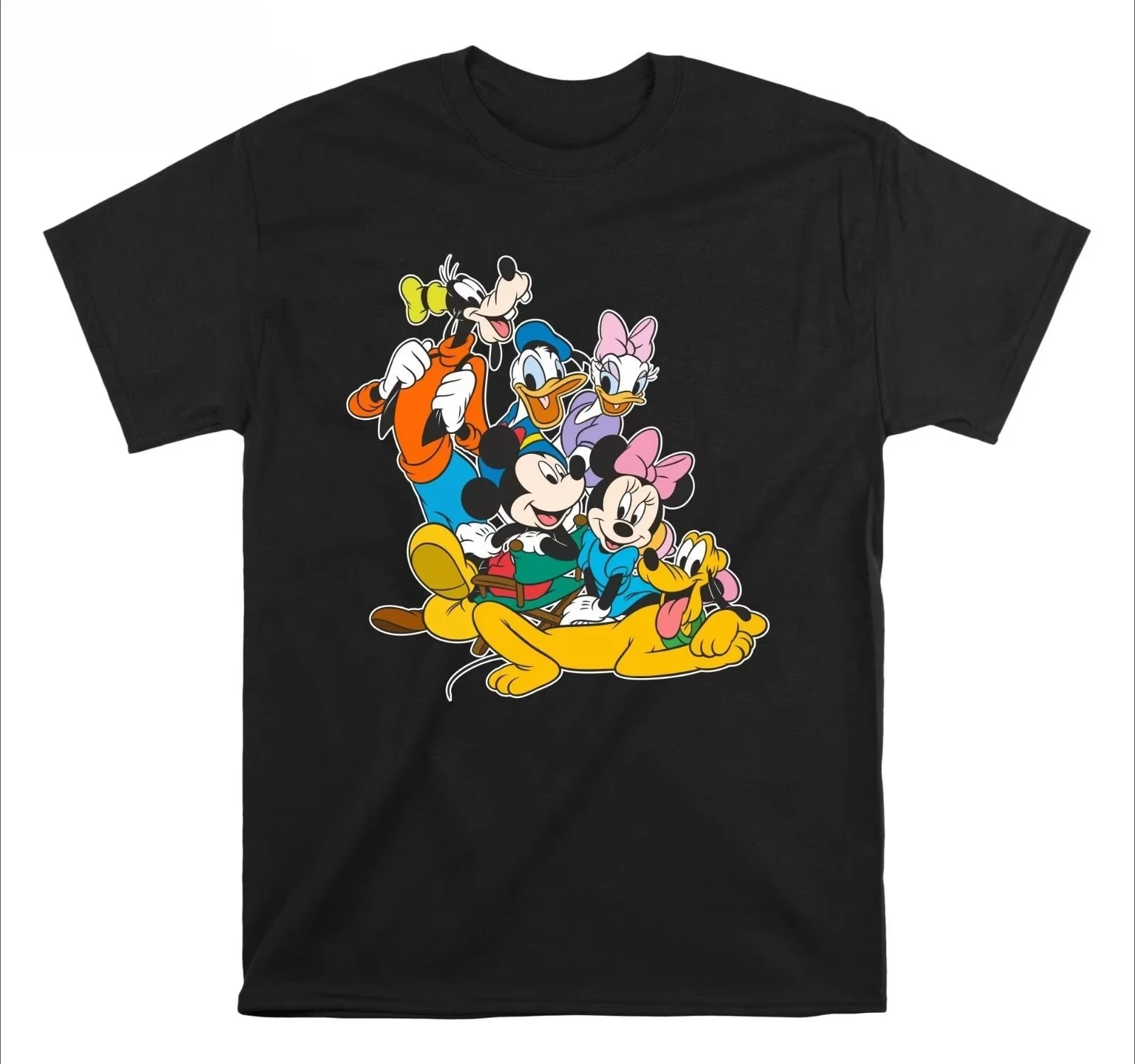 شخصيات ديزني تي شيرت كارتون لطيف كول تي شيرت الرجال النساء التي شيرت الأسرة مطابقة وتتسابق للجنسين