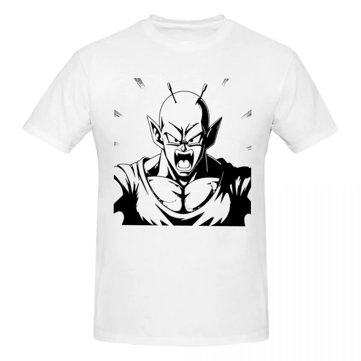 Piccolo Men T-Shirt Classic Oversized T Shirts Men's Round Neck Cotton Tees Short Summer Male