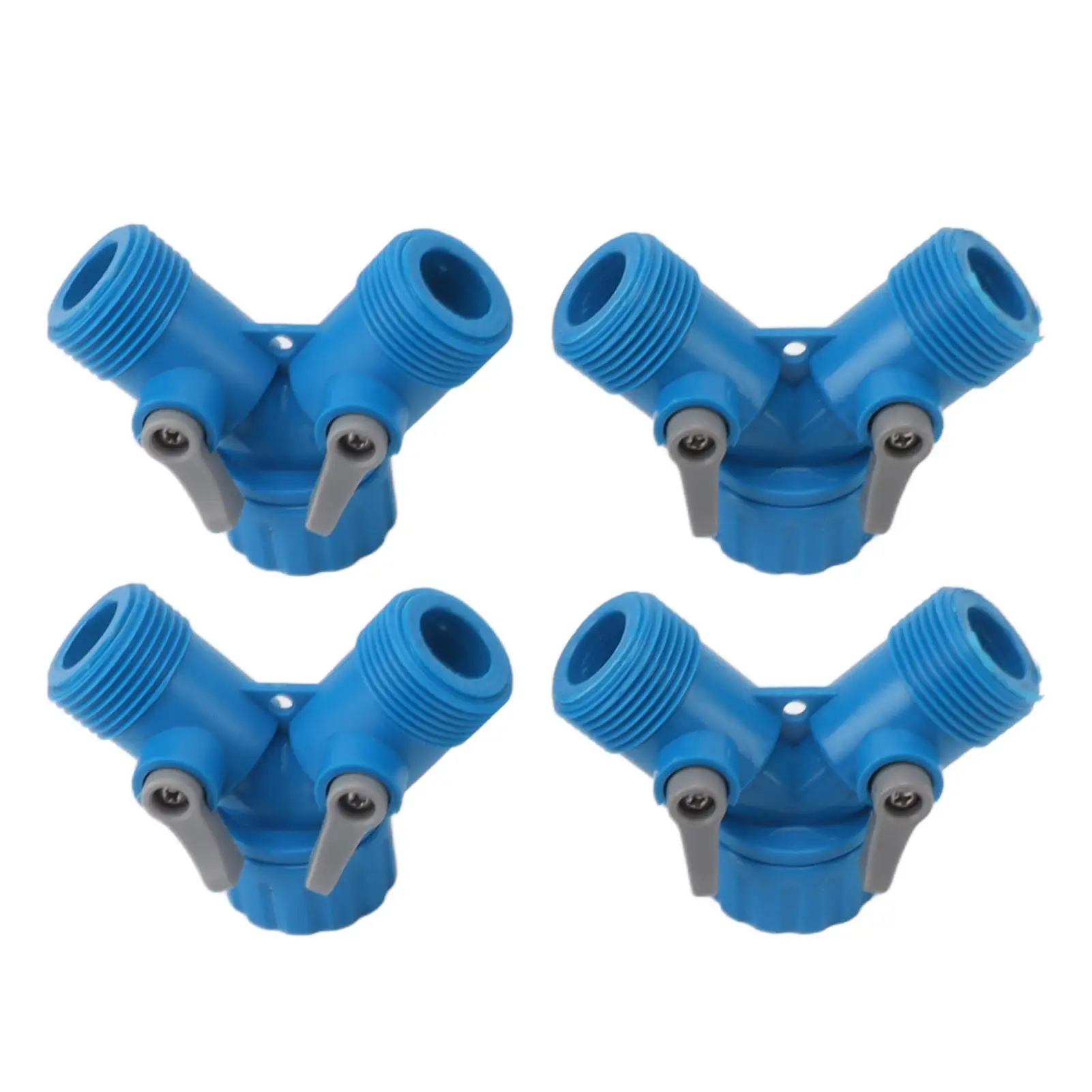 

2-Way Hose Splitter Connector - Plastic Tap Splitter with 2 Valves, Leak-Proof Design, EU Standard, Fast for faucet Connection