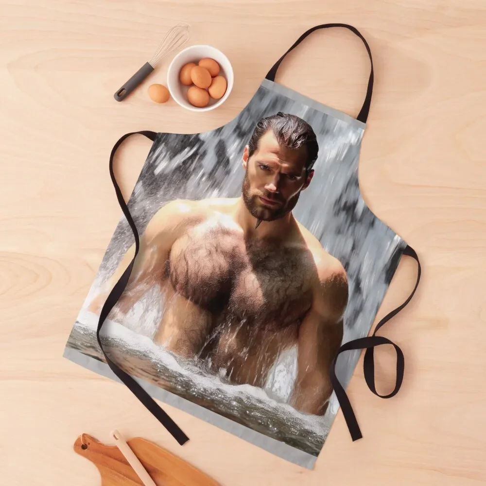 

Henry cavill in natural waterfall Apron For Man Kitchen Utensils Sexy professional kitchen Apron