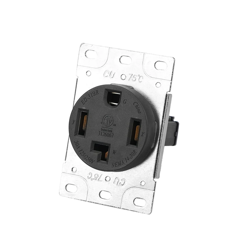 NEMA 14-30R US standard outdoor four-hole socket 30A/125/250V industrial power socket direct plug wire connector