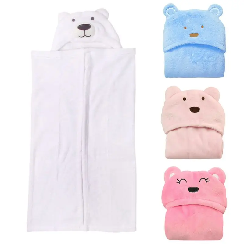 Baby Hooded Towels Newborn Kids Bathrobe Super Soft Bath Towel Blanket Warm Sleeping Swaddle Wrap Infant Boys Girls Towel Mat