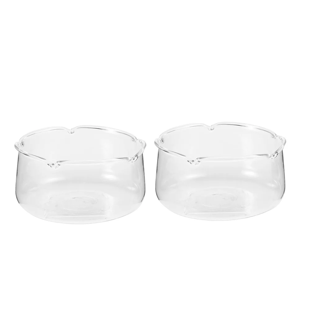 

2Pcs Transparent Glass Planter Hydroponic Flower Vase Clear Decorative Terrarium Small Fish Tank Tabletop Aquarium