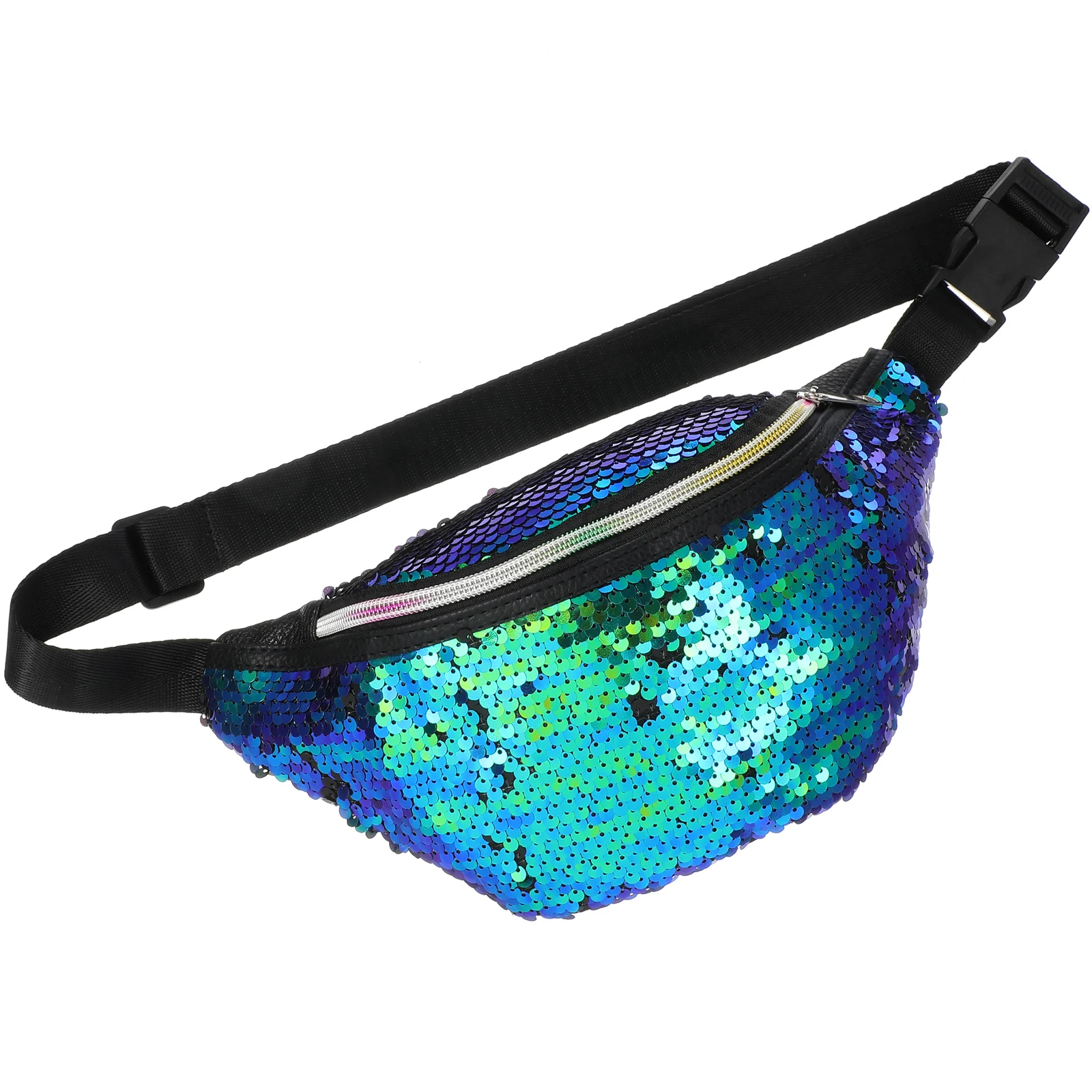 

Sequin Waist Bag Lightweight Durable Sports Fanny Pack Travel Small Capacity Phone Wallet Keys ID Sunglasses Outdoor Activity