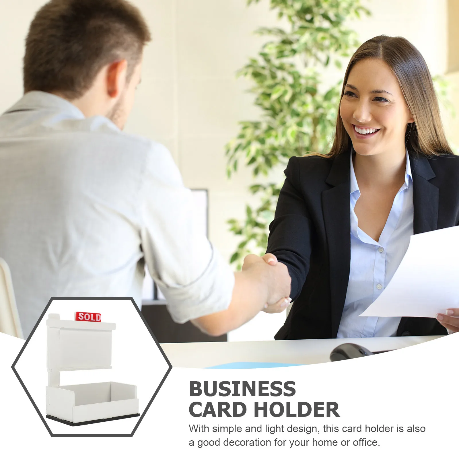 名刺ホルダー大容量デスクトップカードスタンドオフィスオーガナイザー用名刺収納ボックスモダンなコンパクトデザイン