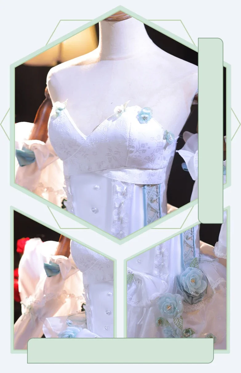 زي تنكري لساحة الفناء Lynette Angel ، فستان أبيض ، باليه ، لطيف ، طقم شعر مستعار كامل ، لينيت ، هالوين ، عيد الميلاد ، متوفر