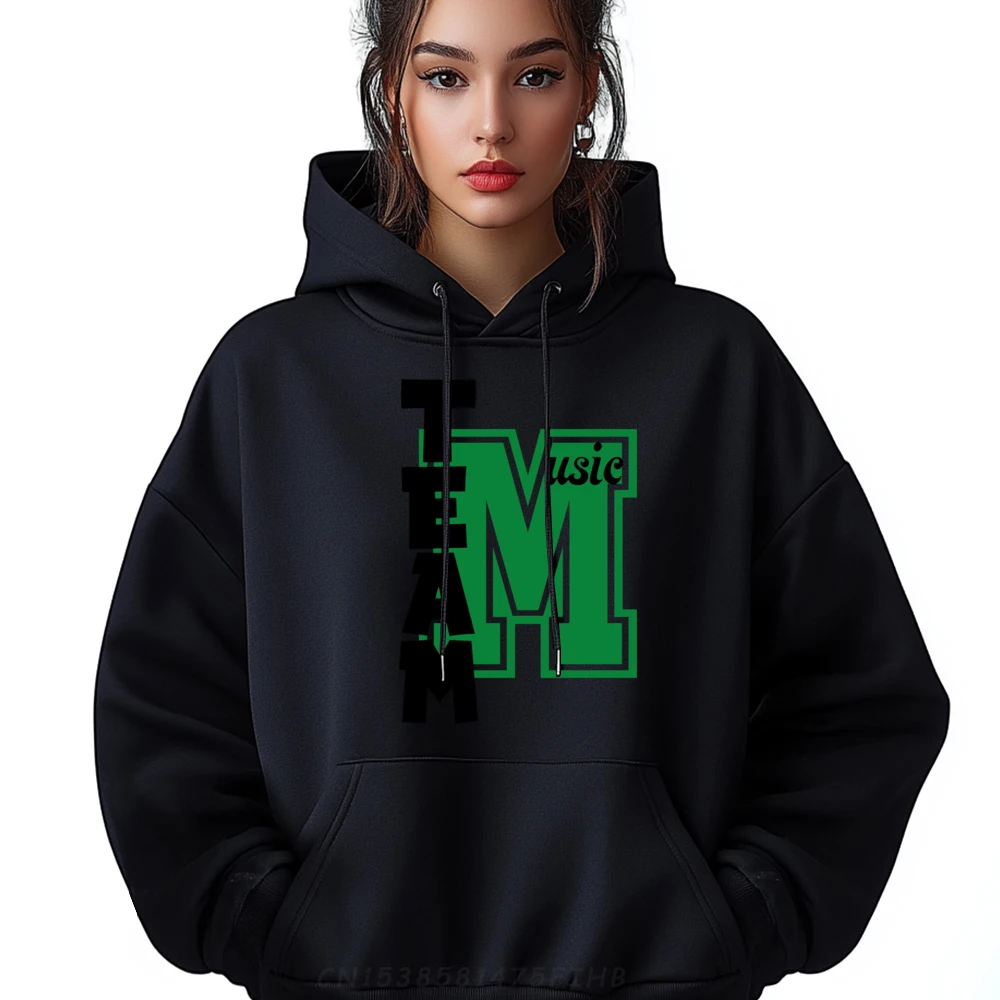 

Music Team Band Teacher School Green Group Student Graphic Pullover Hoodies Polyester Fiber High Quality Men's Sweater