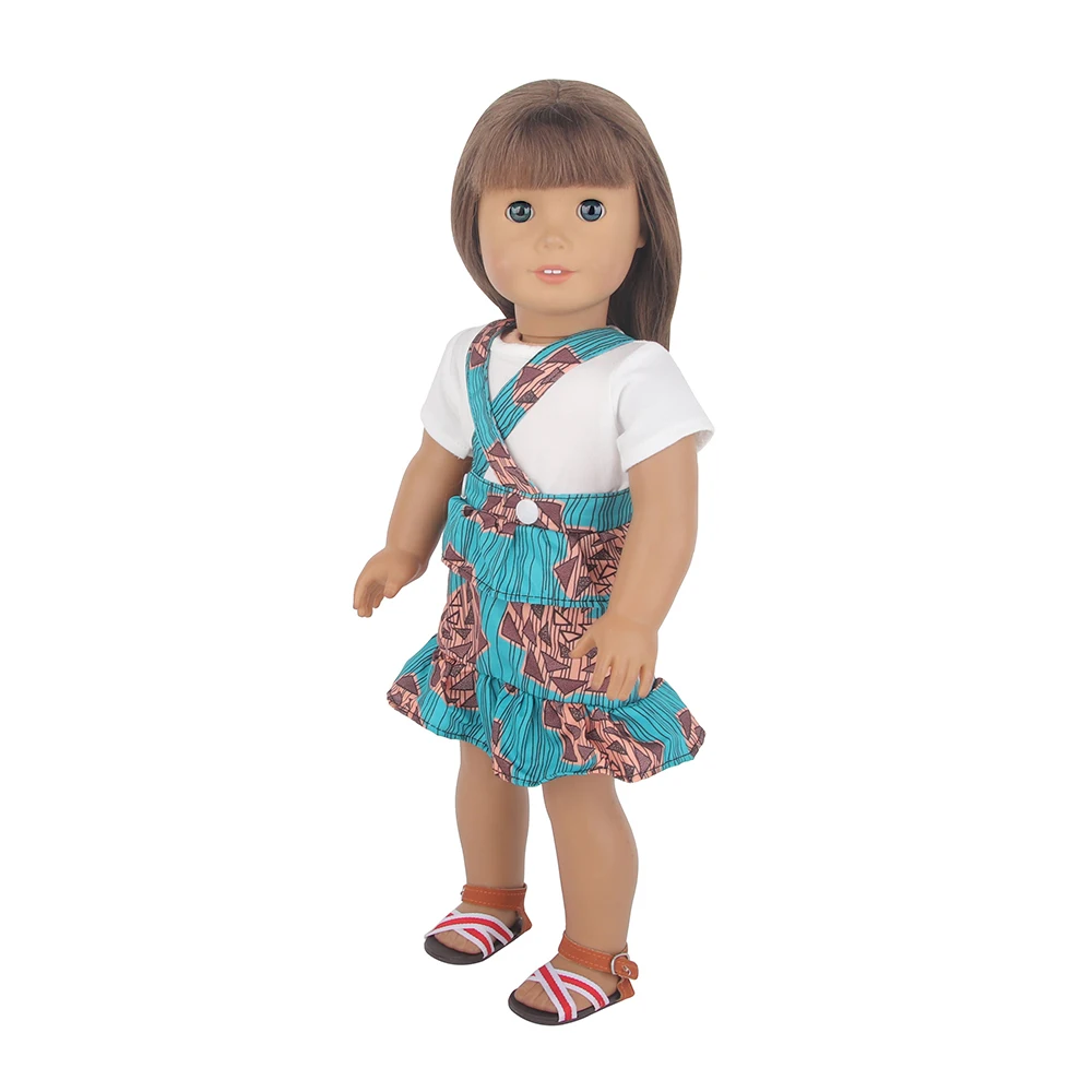 18 Inch American Doll Clothes Mix & Match Outfits, Rainbow Dress, Hoodie Jacket & Casual Tops for 43cm Reborn Baby Girl Dolls