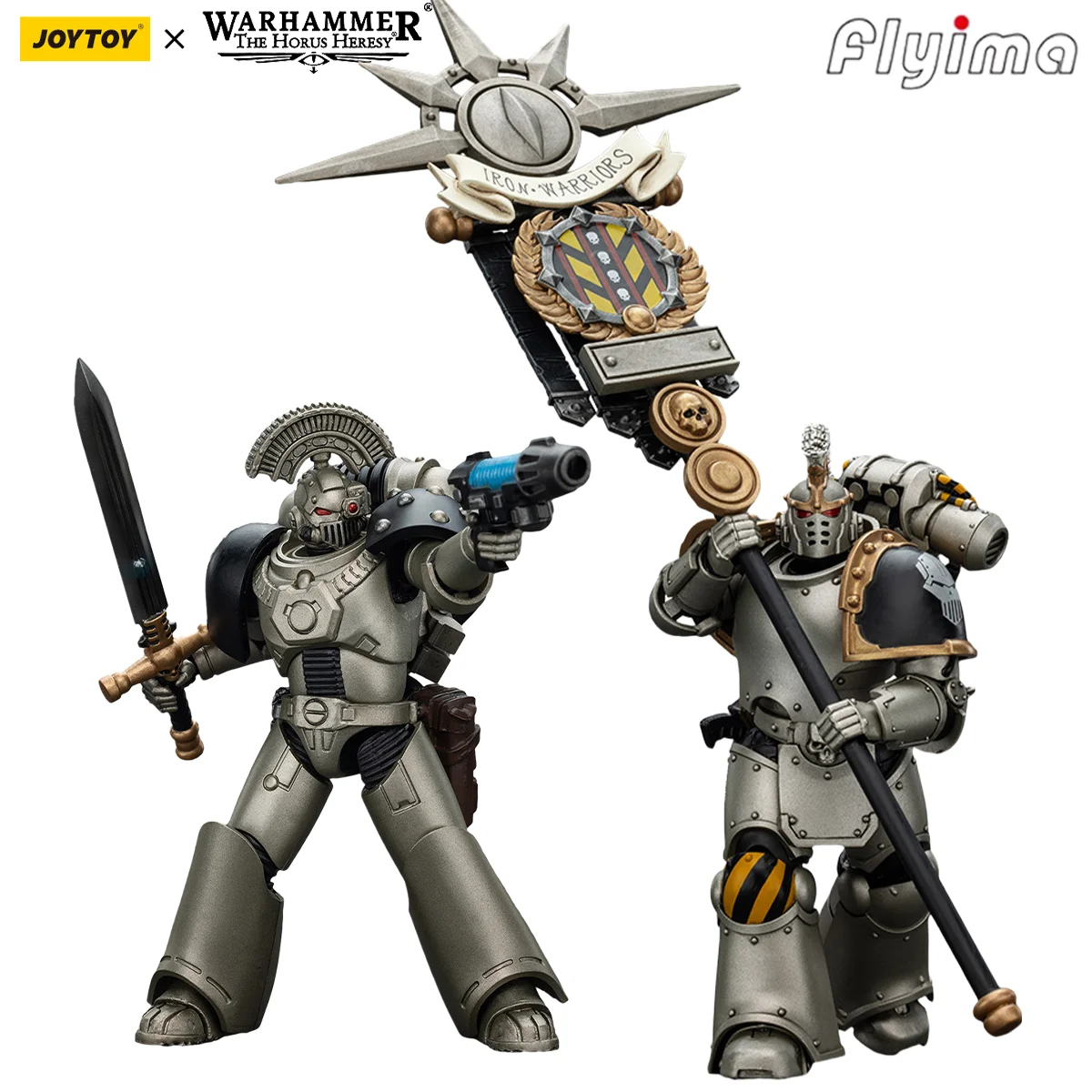 

Фигурка JOYTOY Warhammer 30K 1/18: Командный отряд Железных Воинов (Избранные) со стандартной моделью знамени Легиона