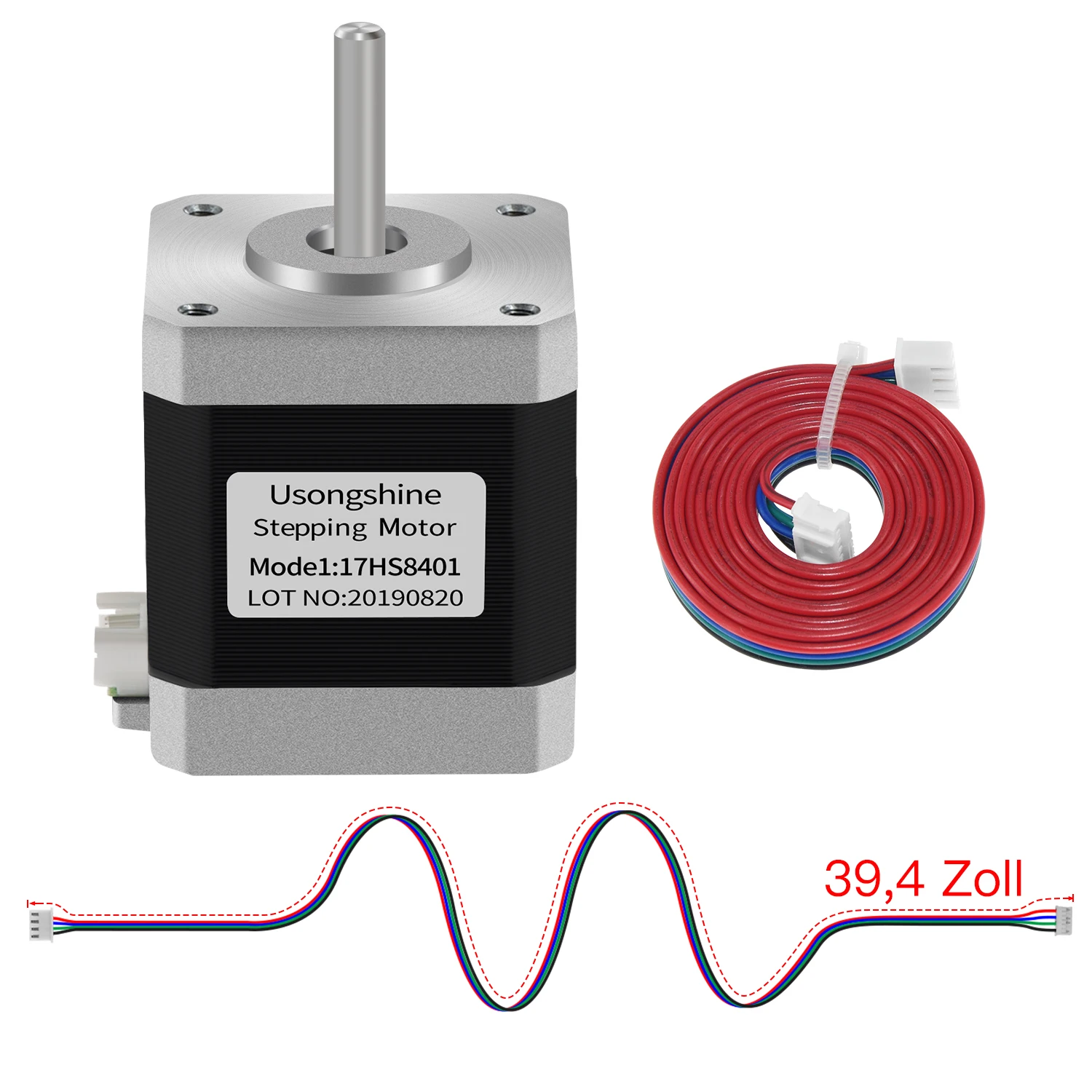 Usongshine Nema17 Stepper Motor 17HS8401 42BGYH 4-lead 1.5A 48N.cm For CNC Engraver Laser Engraving Machine 3D Printer Parts view 4