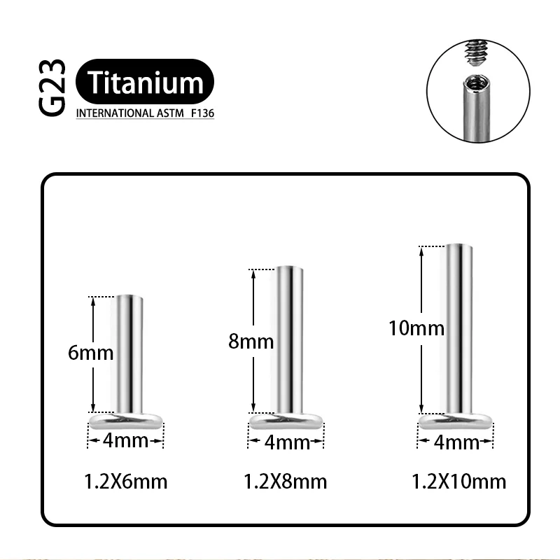 G23 Titanium Lip Labret Nose 16G Green Opal Zircon Internally Threaded Earring Helix Tragus Cartilage Ear Piercing Jewelry