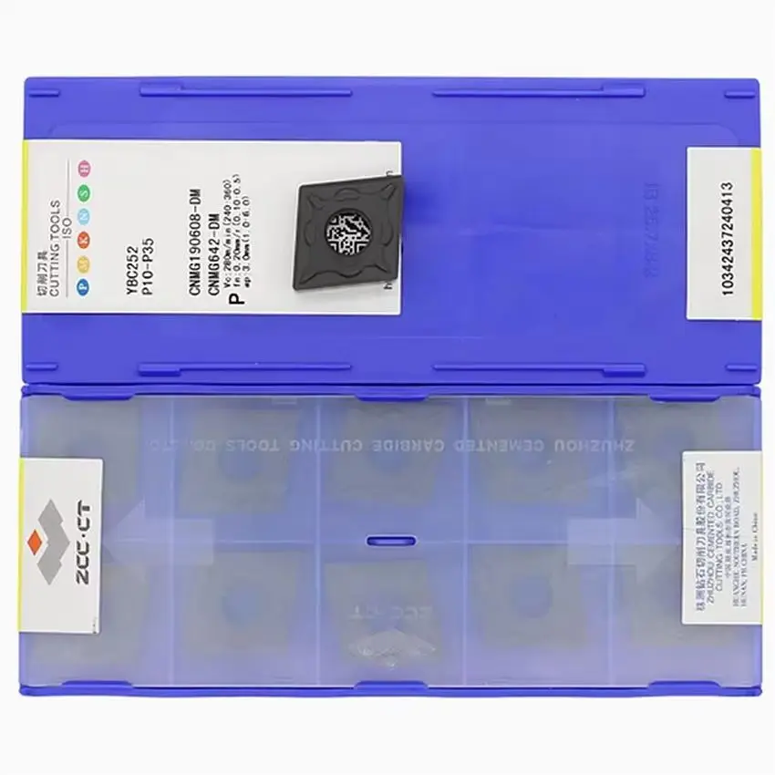 

CNMG190608-DM YBC252/CNMG190608-DM YBC251/CNMG190608-DM YBM251/CNMG190608-DM YBC152 ZCC.CT CNC carbide turning inserts 10pcs/box