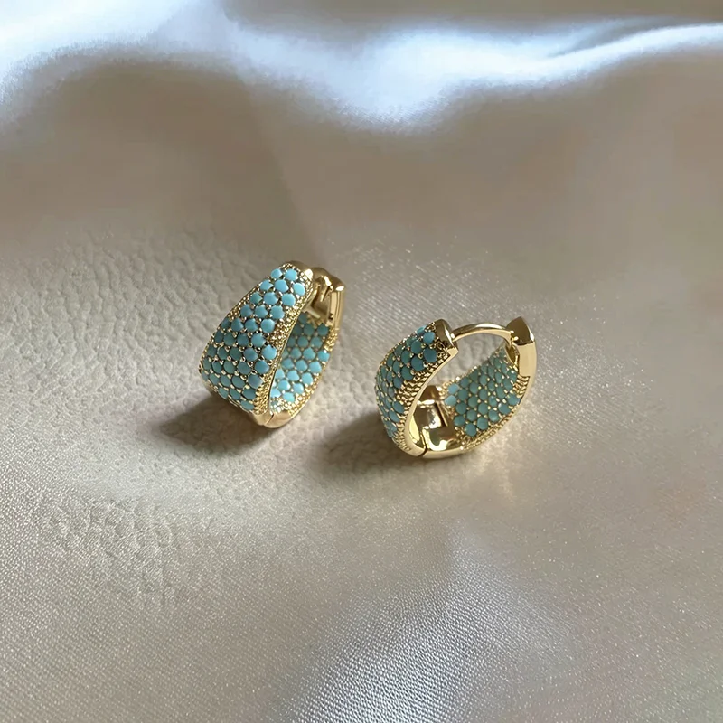 Retro Grüne Türkis Metall Tropfenohrringe 2026 Luxus-Schmuck Trendiges High-End-Gefühl für Damen Ohrschmuck Accessoires – Detail 8