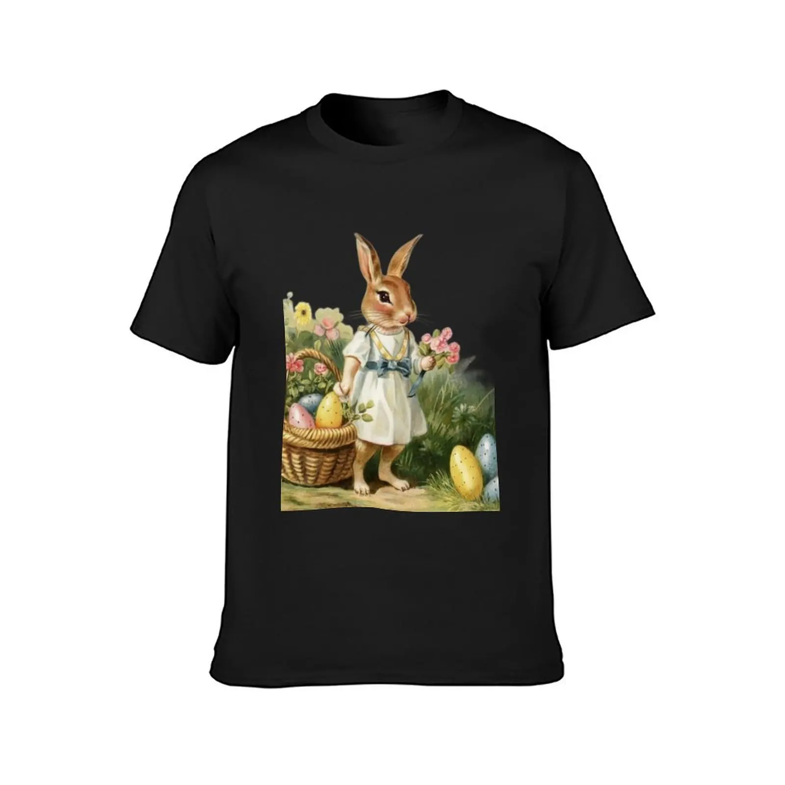 Vintage spring easter bunny T-Shirt korean fashion oversizeds boys whites mens vintage t shirts