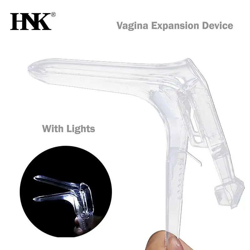 LED Adult Clear Plastic Vagina Expansion Device Genitals Anal Vaginal Dilator Colposcopy Speculum Medical Feminine Hygiene