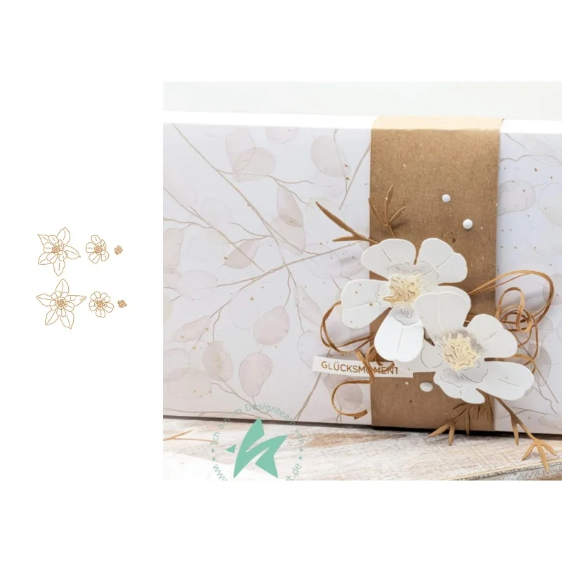 Neues Produkt Vorverkaufsbox Eltern-Kind-Stanzformen und Stempel DIY Scrapbook-Album Dekoration Geprägtes Papierkarten-Set