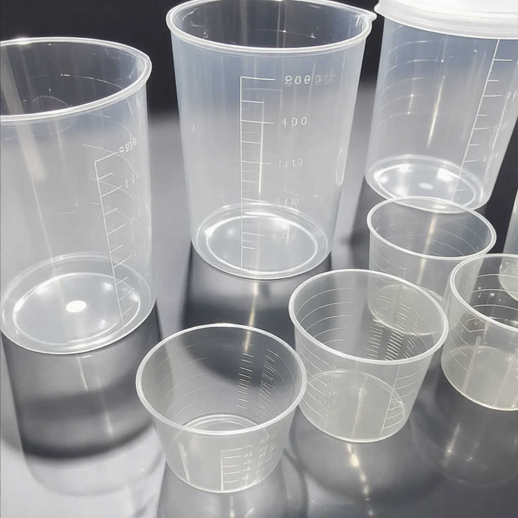 Graduated Measuring Cup Plastic Clear Scale Kitchen Gadget For Baking Cooking Lab Liquid Experiment Sample Dispenser Beaker