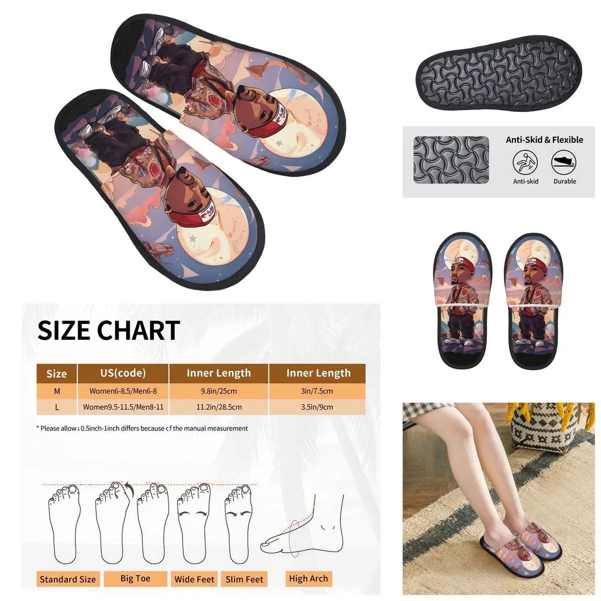 

Rapper Tupac Men Women Furry slippers,fashion Color printing special Home slippers,Neutral slippers pantoufle homme