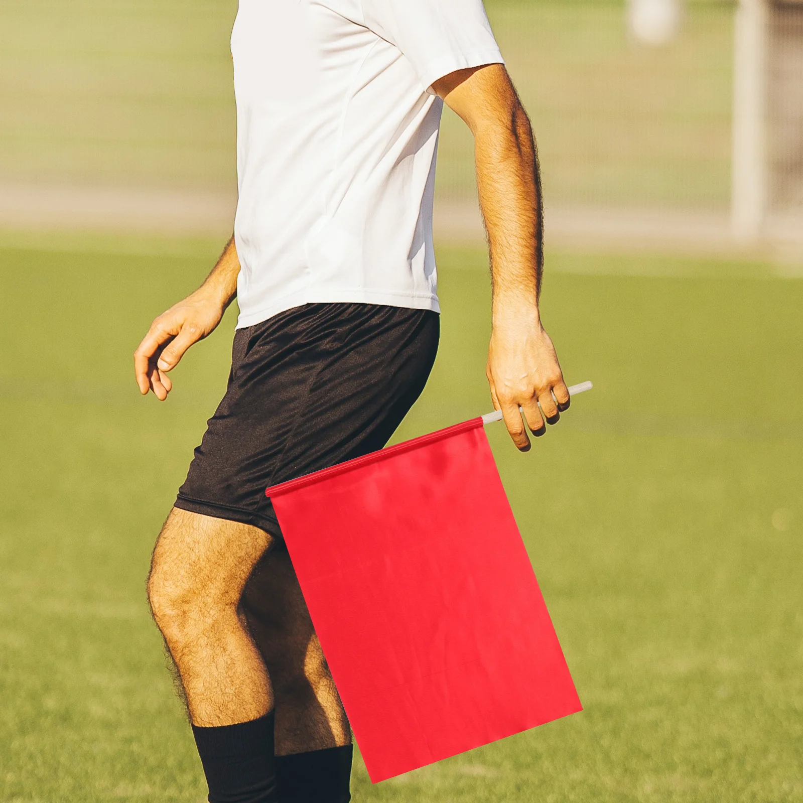 4 قطعة أعلام يدوية للحكم الأحمر خفيفة الوزن ملونة للتدريب الرياضي أعلام إشارة لكرة القدم سباق كرة القدم المنافسة مباراة الحدث