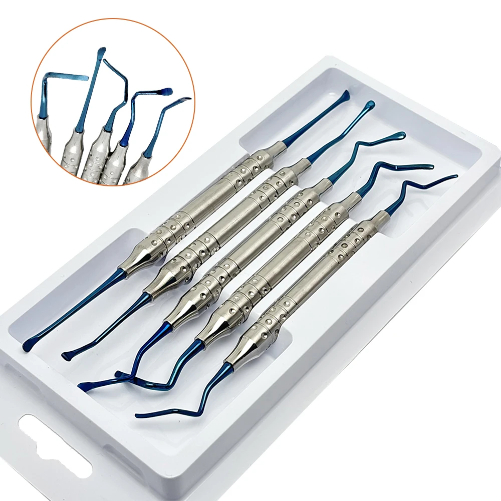 5Pcs Titanium Dental Bone Vista Tunneling Kit Oral Implantology Bone Grafting Precision Implant Surgical Tools
