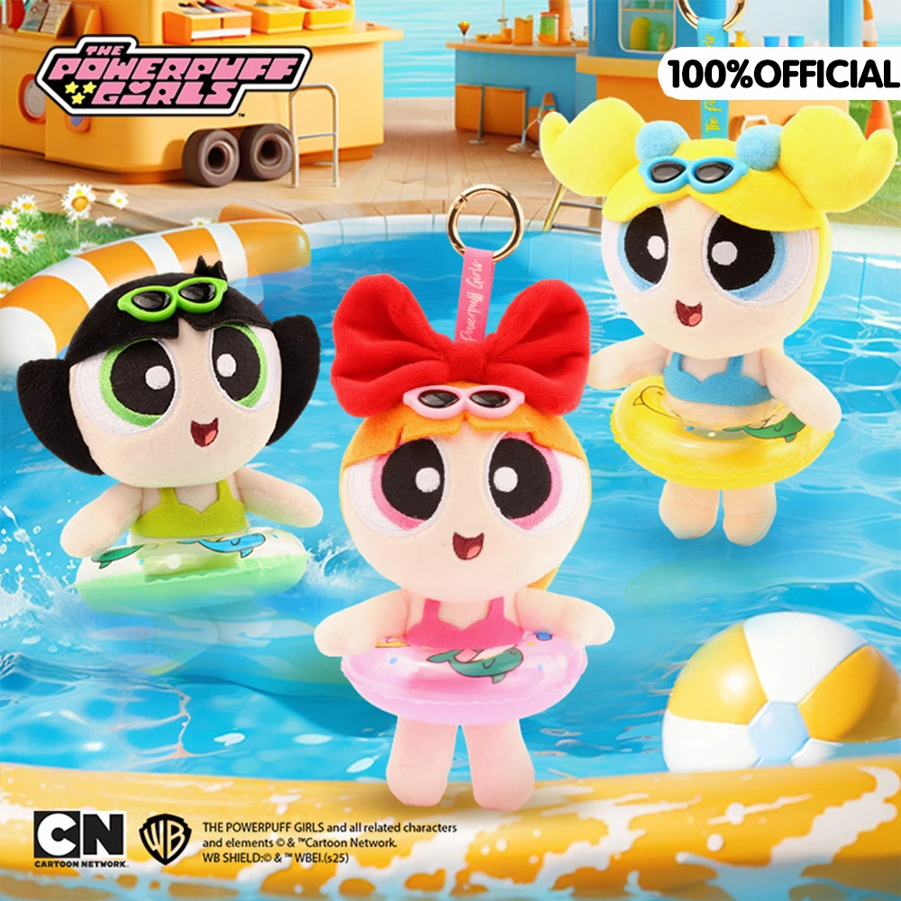 

Genuine Powerpuff Girls Swimming Ring Dress Up Plush Doll Toys Anime Character Bubble Plushies Stuffed Dolls Valentine Gifts