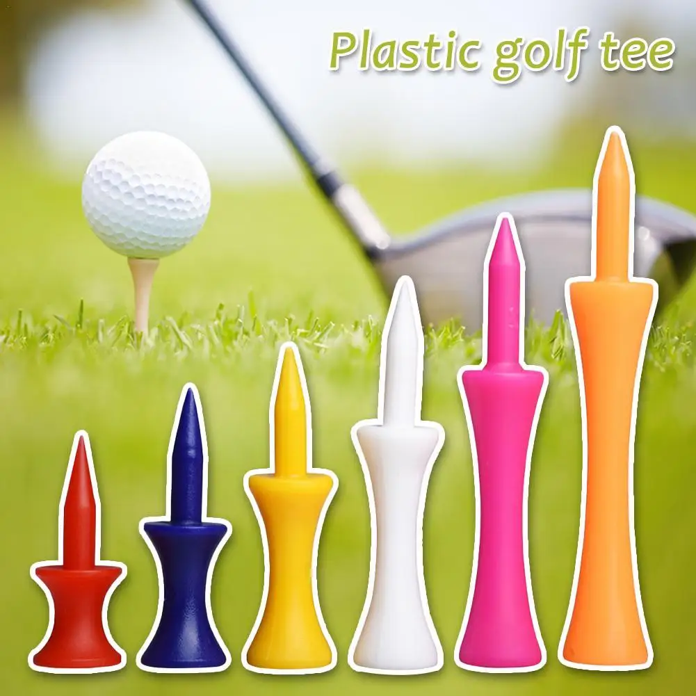 

20pcs Colorful Plastic Golf Tee Step Down Graduated Castle Tee Height Control for Golf Accessories