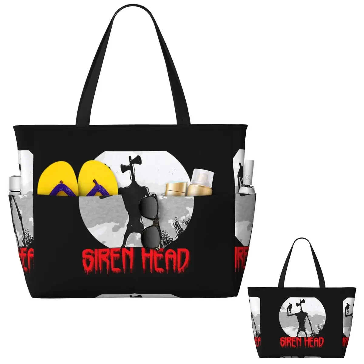

Siren Head 1 Beach Tote Bag Sport Gym Yoga Duffle Large Tote Bag Women Travel Bag Fitness bag