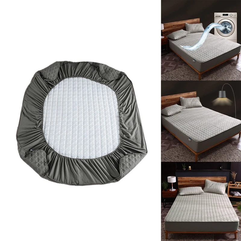 

Cotton Fitted Sheet Bed Mattress Protector Cover Winter Warm All-Inclusive Fitted Bed Sheet Thick Mattress Sheet